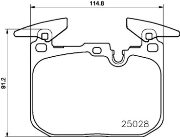 HELLA PAGID 8db355021271 -  Комплект тормозных колодок, дисковый тормоз